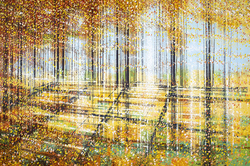 Autumn Leaves Caught On A Breeze de Marc Todd, Pintura a la venta en Singulart