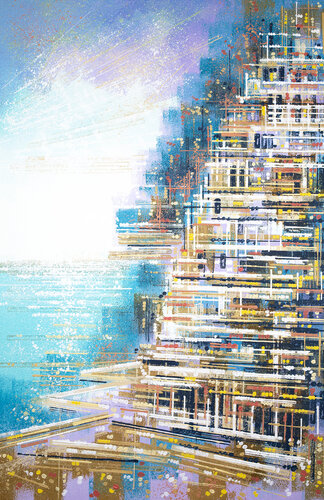 Positano At Daybreak de Marc Todd, Pintura a la venta en Singulart