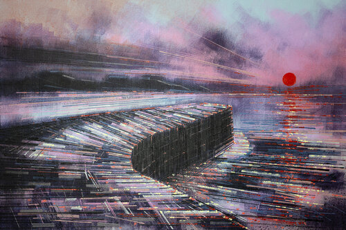Lyme Regis Dorset At Sunset van Marc Todd, Schilderij te koop op Singulart