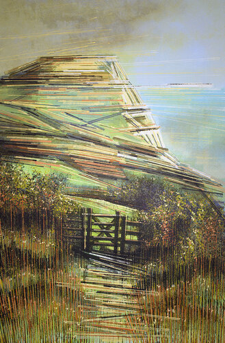 Golden Cap Dorset At Sunset de Marc Todd, Pintura a la venta en Singulart