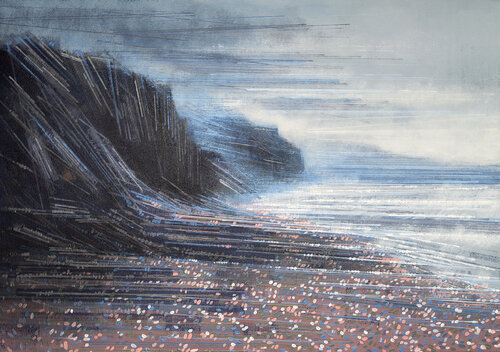 Coastal Cliffs In Mist di Marc Todd, Pittura in vendita su Singulart