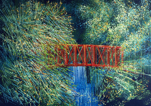 The Red Bridge de Marc Todd, Pintura a la venta en Singulart