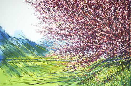 Hillside Spring Blossom di Marc Todd, Pittura in vendita su Singulart