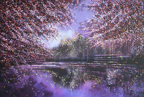 Spring Blossom By Moonlight van Marc Todd, Schilderij te koop op Singulart