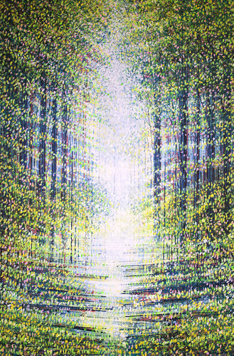 Sunlit Forest Path von Marc Todd, Malerei kaufen auf Singulart