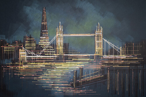 Tower Bridge London At Night van Marc Todd, Schilderij te koop op Singulart