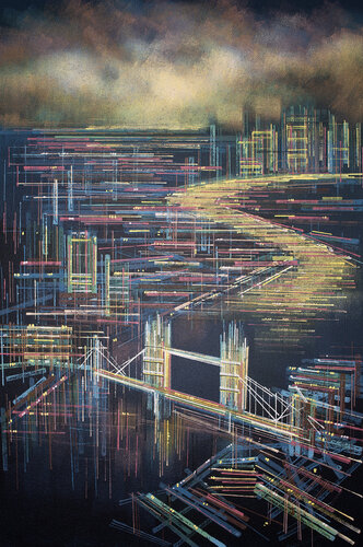 London As Night Falls van Marc Todd, Schilderij te koop op Singulart
