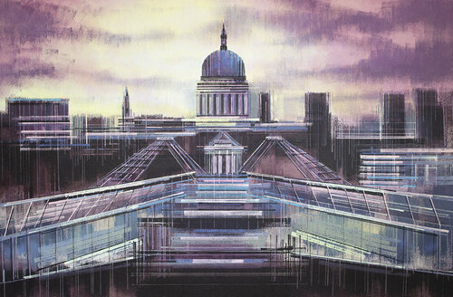 St Paul's Cathedral, London, At Dusk von Marc Todd, Malerei kaufen auf Singulart