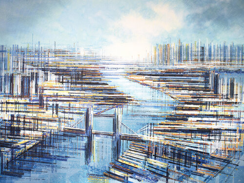 London City Skyline by Marc Todd, Painting for Sale on Singulart