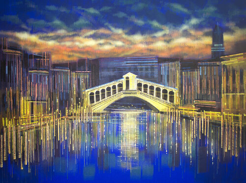 Venice At Night de Marc Todd, Pintura a la venta en Singulart