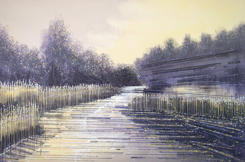 Summer River At Dusk van Marc Todd, Schilderij te koop op Singulart