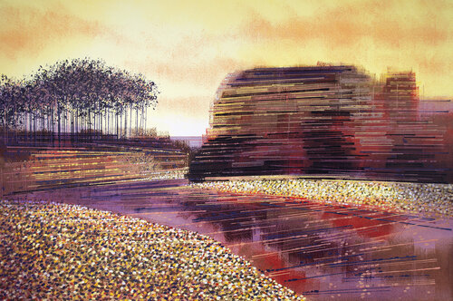 The Jurassic Coast At Sunset van Marc Todd, Schilderij te koop op Singulart