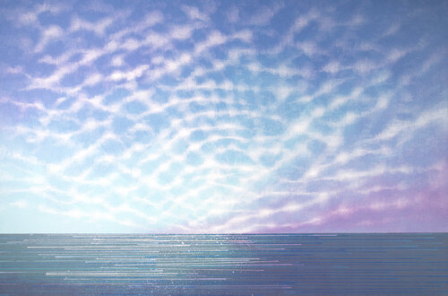 The Ocean Under A Mackerel Sky by Marc Todd, 회화 for Sale on Singulart