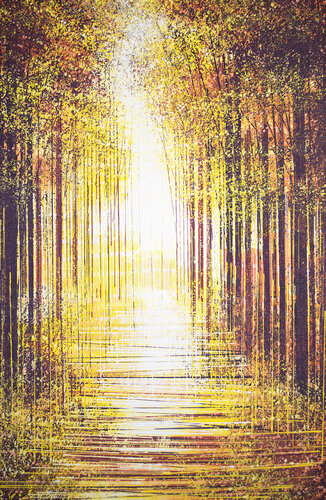 Autumn Trees At Sunset de Marc Todd, Pintura a la venta en Singulart