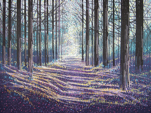 Light through Winter Trees by Marc Todd, 회화 for Sale on Singulart