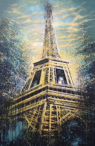 Paris - The Eiffel Tower At Sunset by Marc Todd, Painting for Sale on Singulart