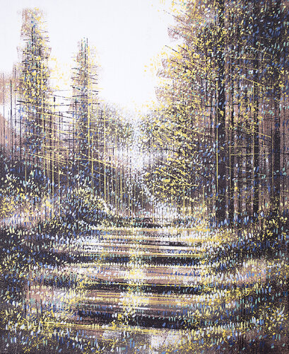 Winter Trees At Dusk van Marc Todd, Schilderij te koop op Singulart