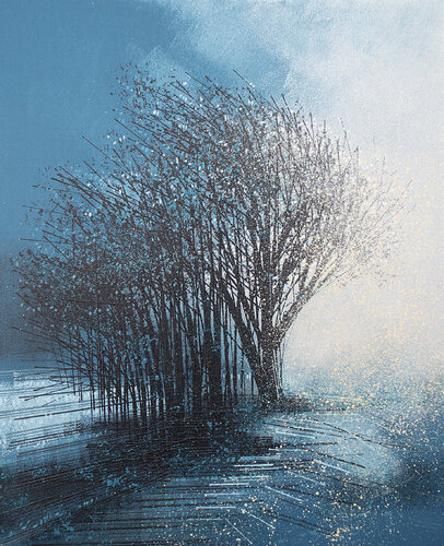 Trees In Morning Mist van Marc Todd, Schilderij te koop op Singulart