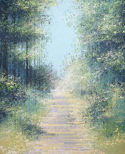Misty Forest Trees van Marc Todd, Schilderij te koop op Singulart