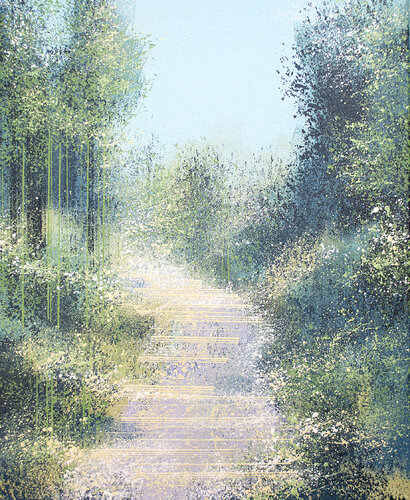 Misty Forest Trees 2 van Marc Todd, Schilderij te koop op Singulart