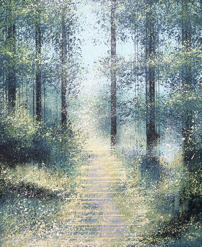 Misty Forest Trees 3 van Marc Todd, Schilderij te koop op Singulart