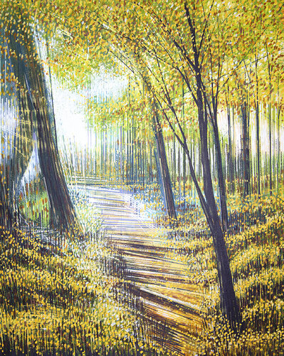 Forest Trees In Autumn by Marc Todd, Painting for Sale on Singulart