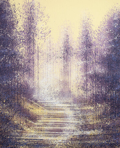Forest Trees At Dusk par Marc Todd, Peinture en vente sur Singulart