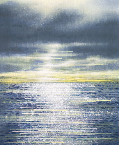 Ocean Seascape With Winter Sunset de Marc Todd, Pintura a la venta en Singulart