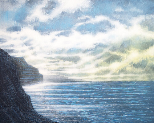 Charmouth, Dorset, In Winter van Marc Todd, Schilderij te koop op Singulart