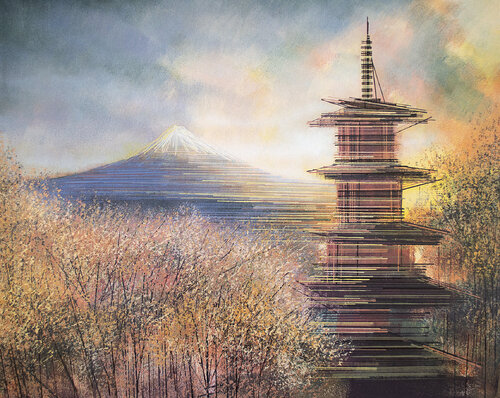 Japan, Tokyo At Sunset von Marc Todd, Malerei kaufen auf Singulart