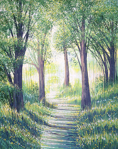 Summer Trees Forest Path by Marc Todd, Painting for Sale on Singulart