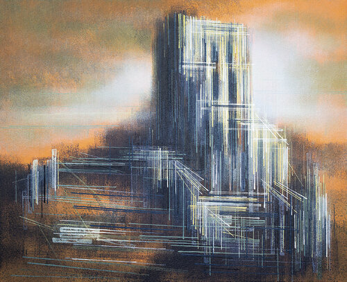 Corfe Castle, Dorset, At Sunset von Marc Todd, Malerei kaufen auf Singulart