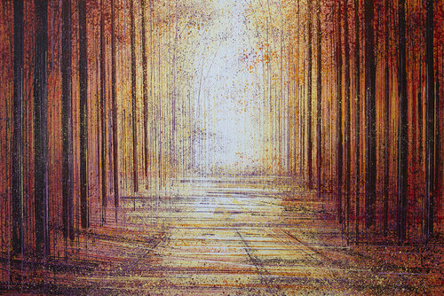 Forest Trees At Sunset di Marc Todd, Pittura in vendita su Singulart