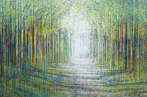 Tree Tunnel In Spring Light di Marc Todd, Pittura in vendita su Singulart