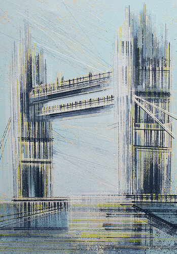 London - Tower Bridge At Daybreak di Marc Todd, Pittura in vendita su Singulart