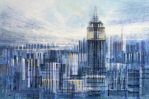 New York - The Empire State Building At Daybreak di Marc Todd, Pittura in vendita su Singulart