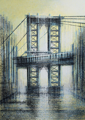 New York - The Manhattan Bridge In Late Afternoon Light di Marc Todd, Pittura in vendita su Singulart