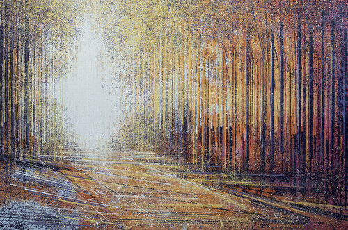 Forest Trees At Sunset di Marc Todd, Pittura in vendita su Singulart