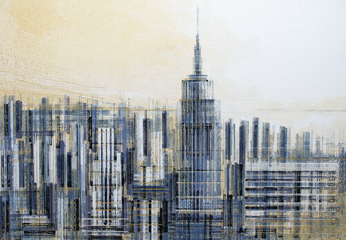 New York And The Empire State In Neutral Tones di Marc Todd, Pittura in vendita su Singulart