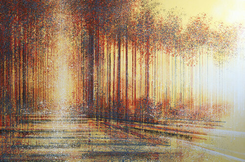 Forest Glade At Sunset di Marc Todd, Pittura in vendita su Singulart