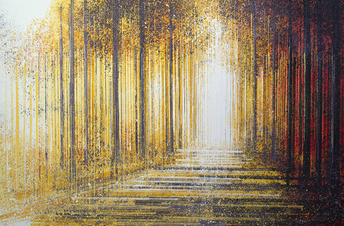 Avenue Of Trees At Sunset van Marc Todd, Schilderij te koop op Singulart