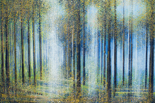 Forest Trees In Bright Spring Light van Marc Todd, Schilderij te koop op Singulart
