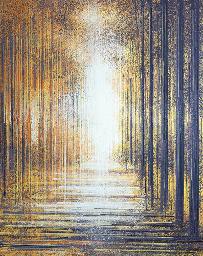 Forest Trees in Late evening Light van Marc Todd, Schilderij te koop op Singulart