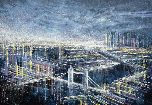 London As Night Falls van Marc Todd, Schilderij te koop op Singulart
