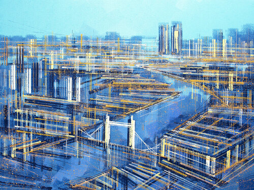 London Lit Bright van Marc Todd, Schilderij te koop op Singulart