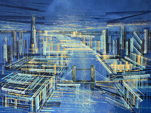London On A Summer Night van Marc Todd, Schilderij te koop op Singulart