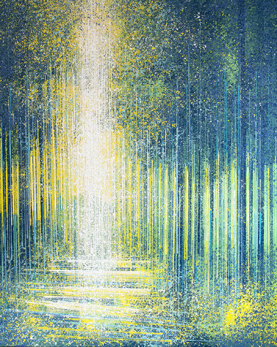 Light Through A Summer Forest van Marc Todd, Schilderij te koop op Singulart
