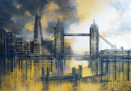 London - Tower Bridge At Sunset van Marc Todd, Schilderij te koop op Singulart