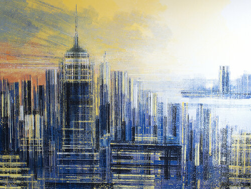 New York - Manhattan At Sunset van Marc Todd, Schilderij te koop op Singulart