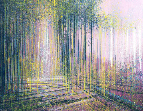 Autumn Trees At Twilight van Marc Todd, Schilderij te koop op Singulart